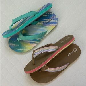 Cat & Jack | Girl 🩴 Flip Flops Bundle | L (4/5)